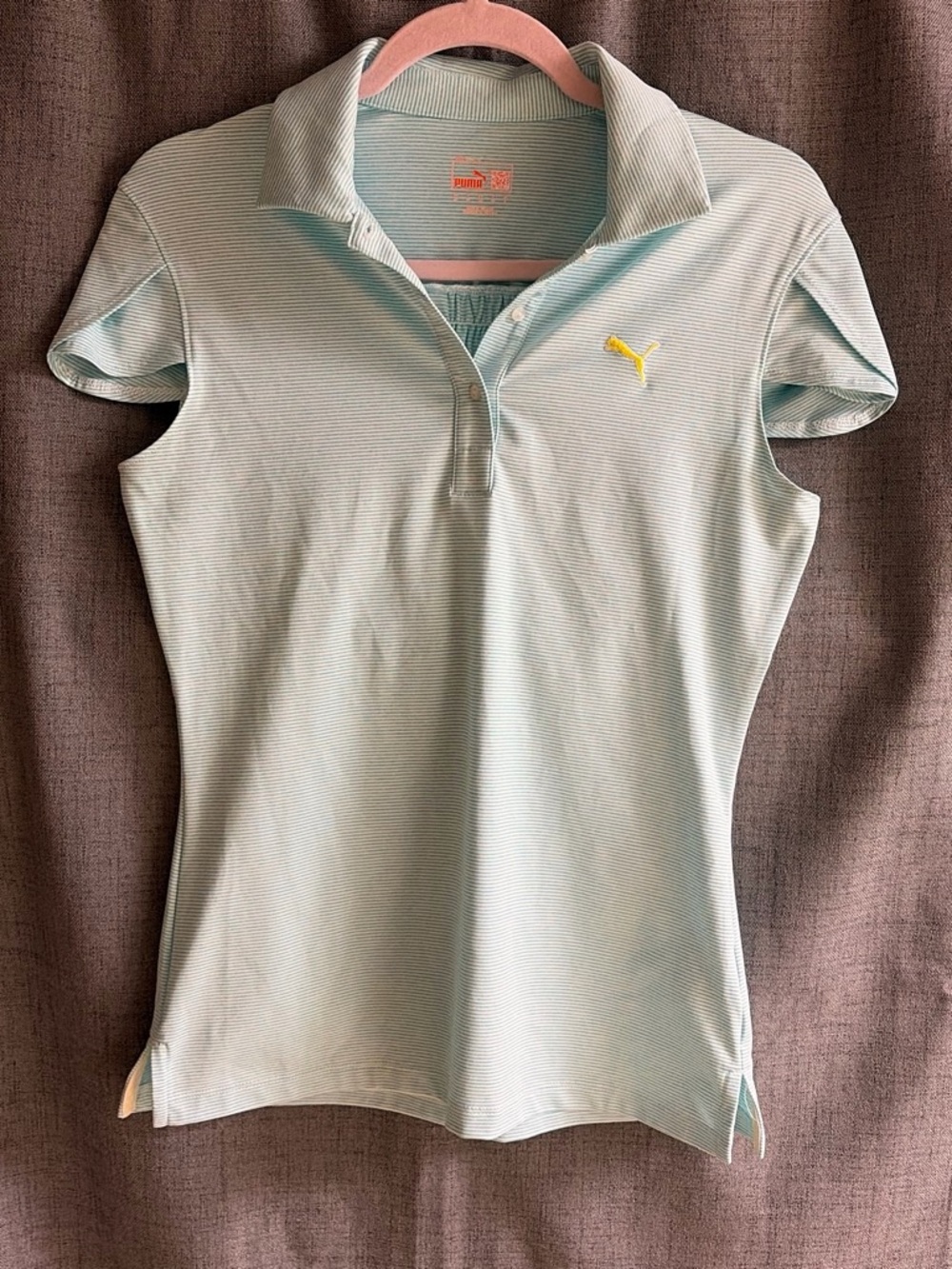 ⛳️ PUMA Golf Pique Striped Cap Sleeve Polo